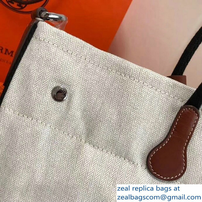 Hermes Fourre-Tout Du Vintage Cavalier Canvas Tote Bag Off White 2018