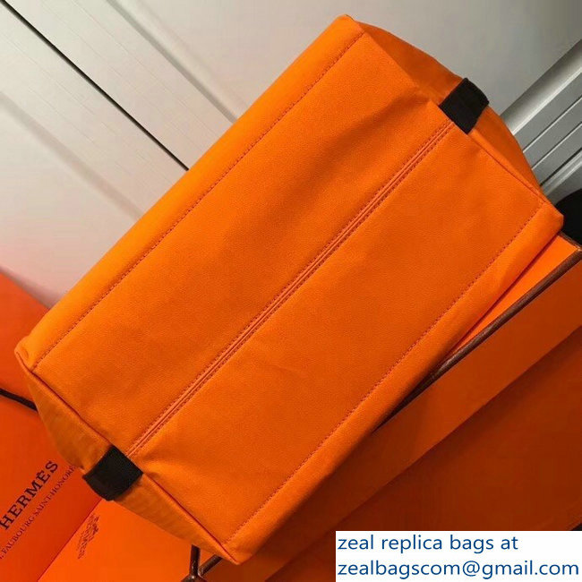 Hermes Fourre-Tout Du Vintage Cavalier Canvas Tote Bag Orange 2018 - Click Image to Close