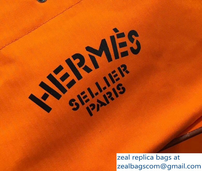 Hermes Fourre-Tout Du Vintage Cavalier Canvas Tote Bag Orange 2018