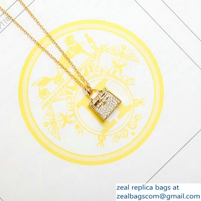 Hermes Kelly Amulette Pendant Necklace Gold