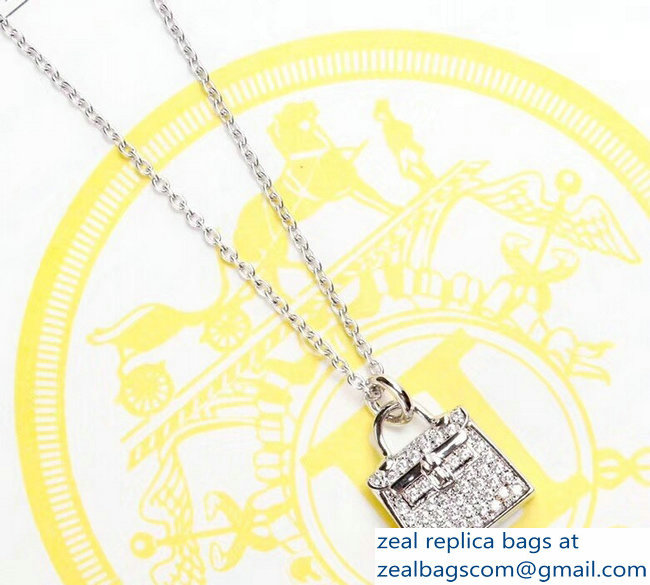 Hermes Kelly Amulette Pendant Necklace Silver - Click Image to Close