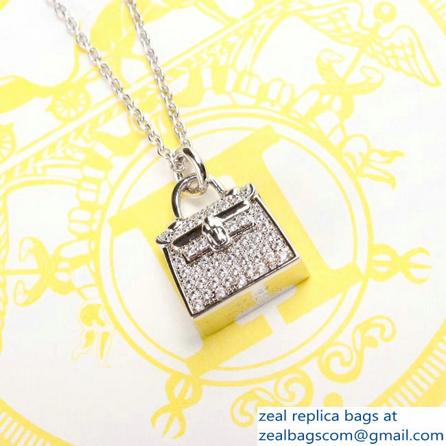 Hermes Kelly Amulette Pendant Necklace Silver