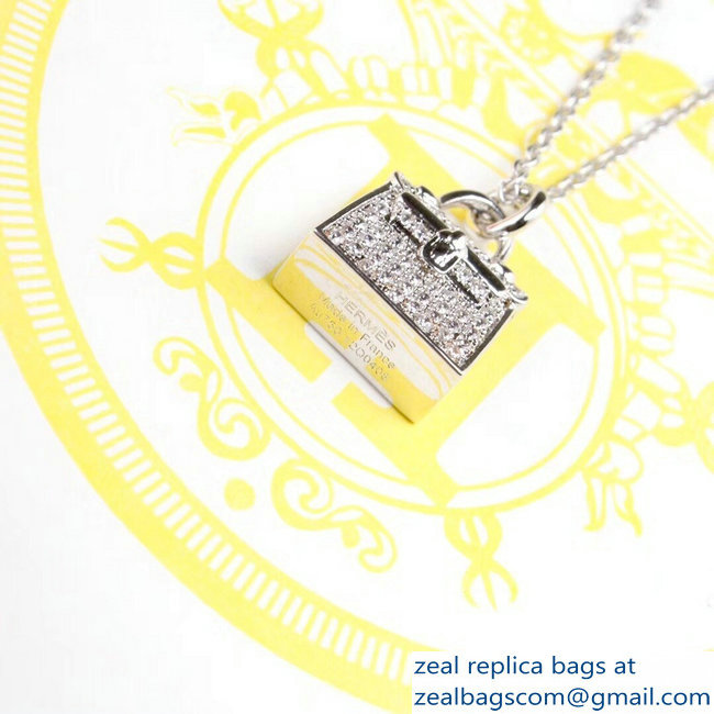 Hermes Kelly Amulette Pendant Necklace Silver