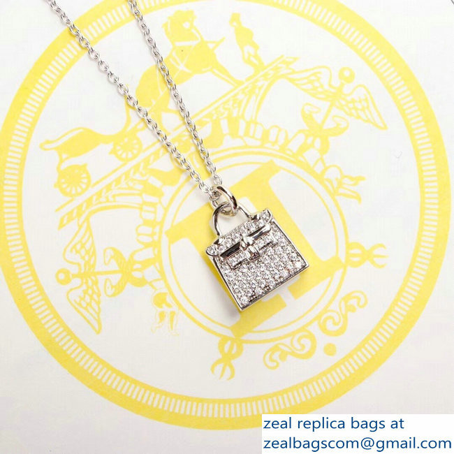 Hermes Kelly Amulette Pendant Necklace Silver