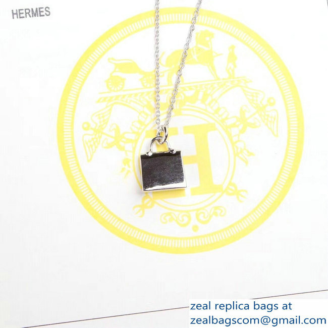 Hermes Kelly Amulette Pendant Necklace Silver