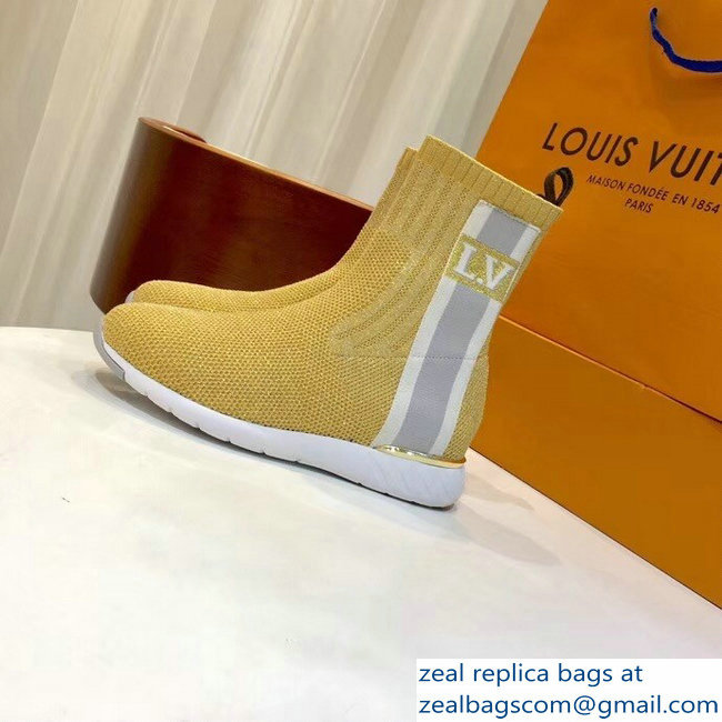 Louis Vuitton Aftergame Sneakers Boots Bold Stripe And LV Initials 1A4GLP OR. 2018