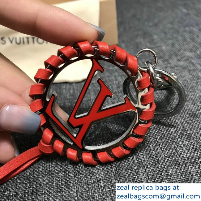 Louis Vuitton Braid Very Bag Charm And Key Holder Red - Click Image to Close