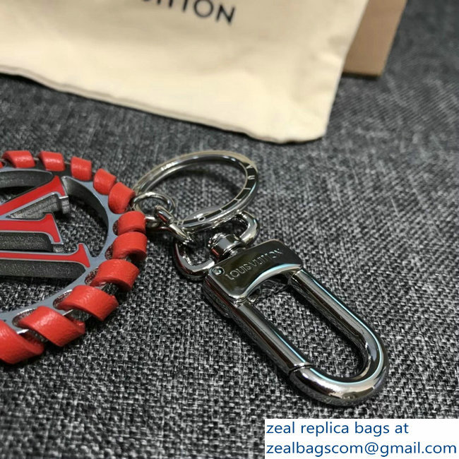Louis Vuitton Braid Very Bag Charm And Key Holder Red