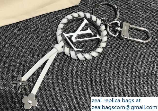 Louis Vuitton Braid Very Bag Charm And Key Holder White