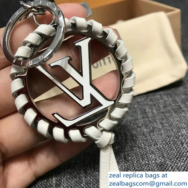 Louis Vuitton Braid Very Bag Charm And Key Holder White