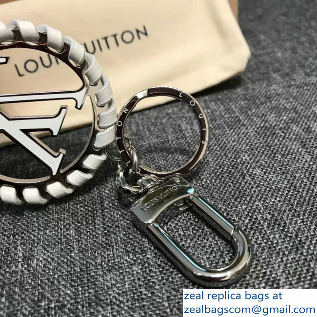 Louis Vuitton Braid Very Bag Charm And Key Holder White