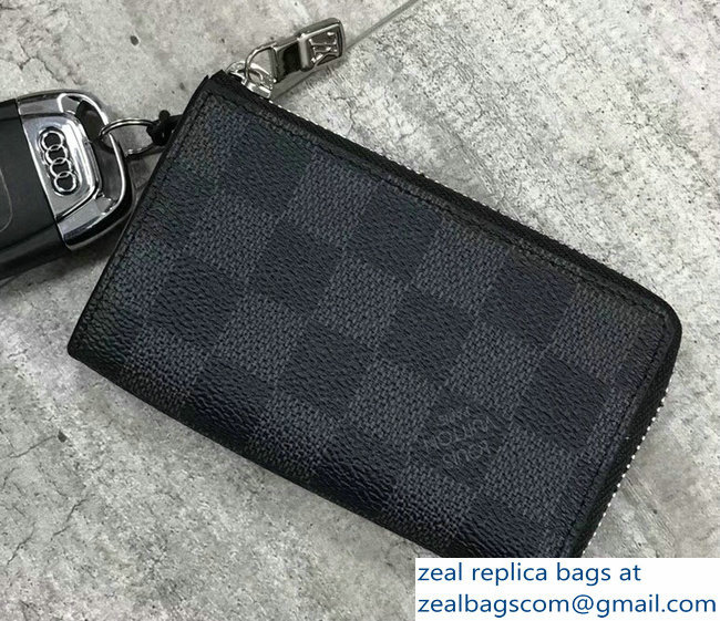 Louis Vuitton Car Key Case N64410 Damier Graphite Canvas - Click Image to Close