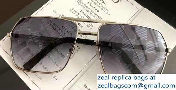 Louis Vuitton Damier Pattern Sunglasses 01 2018 - Click Image to Close