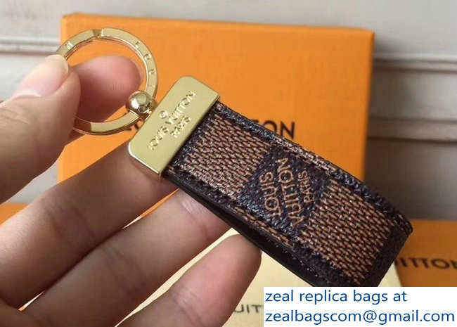 Louis Vuitton Dragonne Key Holder Damier Ebene Canvas