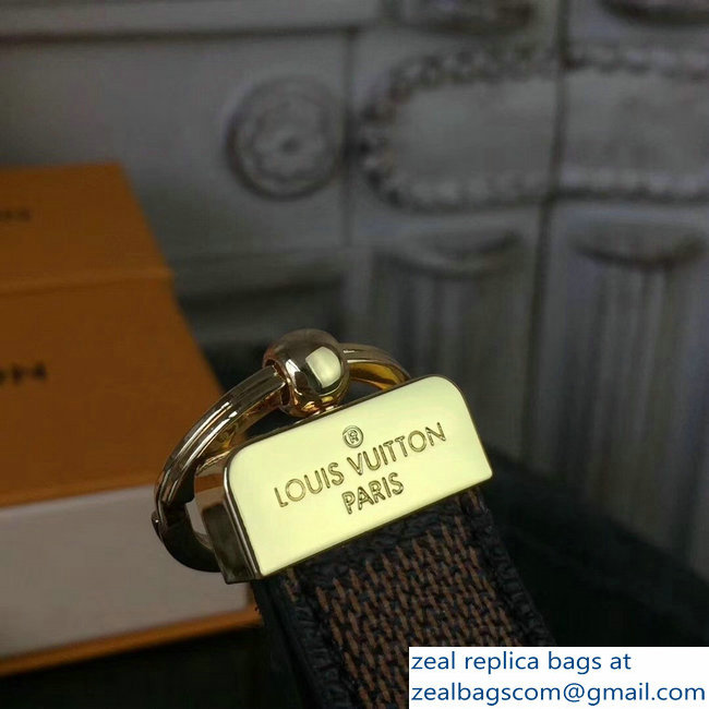 Louis Vuitton Dragonne Key Holder Damier Ebene Canvas