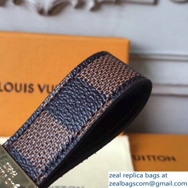 Louis Vuitton Dragonne Key Holder Damier Ebene Canvas