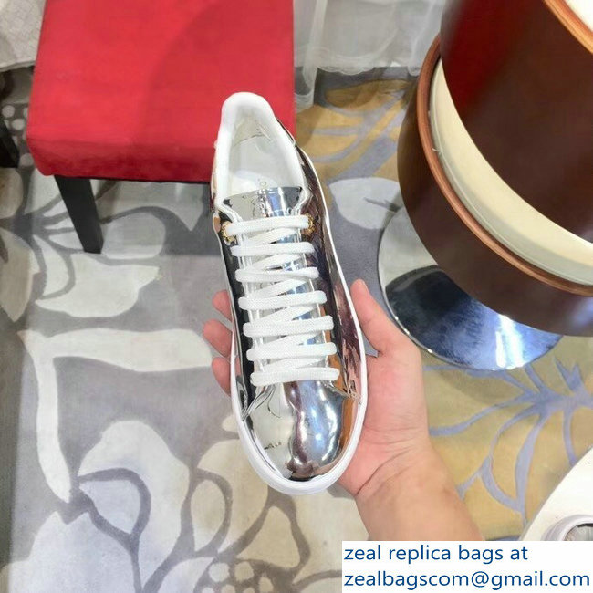 Louis Vuitton Frontrow Sneakers Floral Print Silver 2018 - Click Image to Close