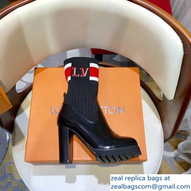 Louis Vuitton Heel 9.5cm Platform 2cm Star Trail Ankle Boots Bold Red And White Stripe And LV Initials 1A4FMH