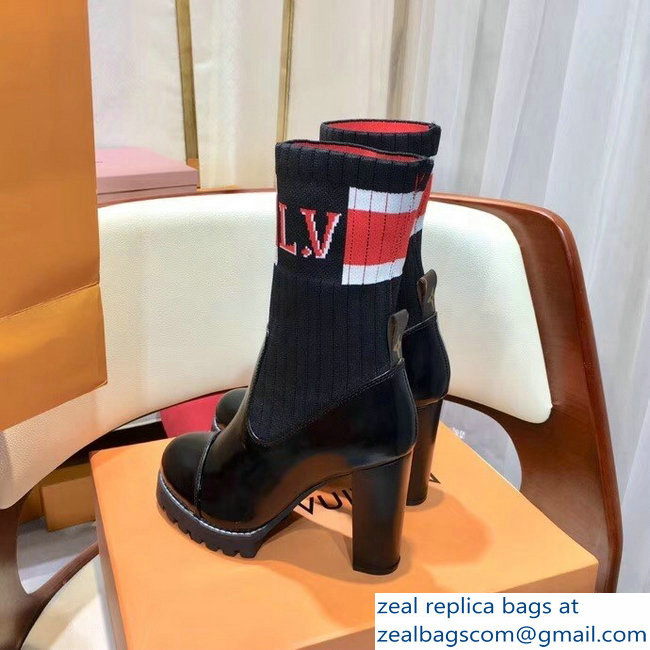 Louis Vuitton Heel 9.5cm Platform 2cm Star Trail Ankle Boots Bold Red And White Stripe And LV Initials 1A4FMH