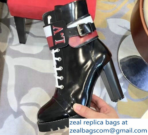 Louis Vuitton Heel 9.5cm Platform 2cm Star Trail Ankle Boots LV Initials And A Two-Tone Stripe 1A4FLG - Click Image to Close