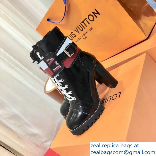 Louis Vuitton Heel 9.5cm Platform 2cm Star Trail Ankle Boots LV Initials And A Two-Tone Stripe 1A4FLG - Click Image to Close