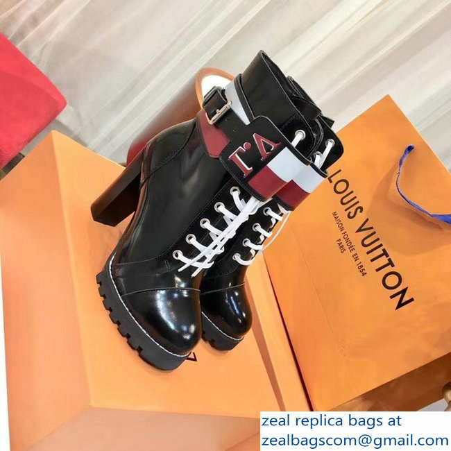 Louis Vuitton Heel 9.5cm Platform 2cm Star Trail Ankle Boots LV Initials And A Two-Tone Stripe 1A4FLG - Click Image to Close