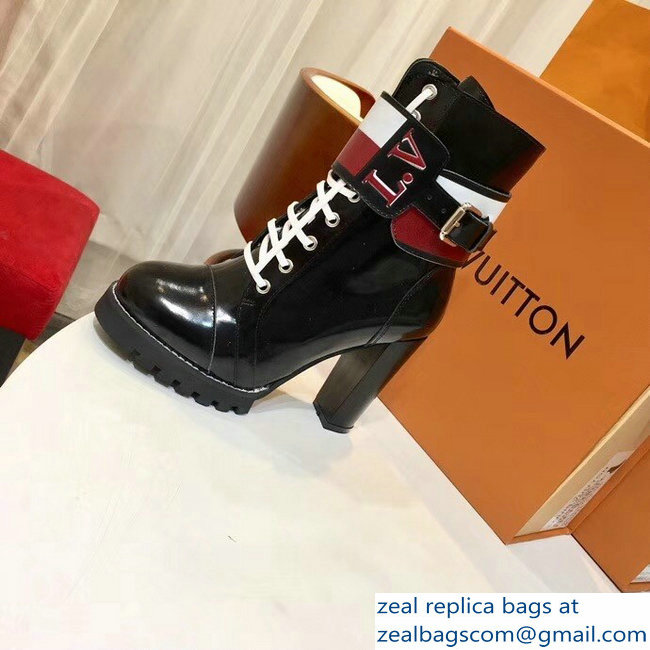 Louis Vuitton Heel 9.5cm Platform 2cm Star Trail Ankle Boots LV Initials And A Two-Tone Stripe 1A4FLG - Click Image to Close