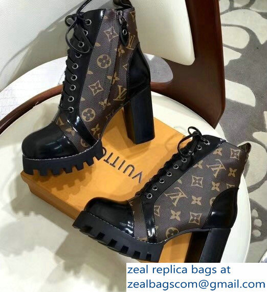 Louis Vuitton Heel 9.5cm Platform 2cm Star Trail Ankle Boots Patent Monogram Canvas - Click Image to Close