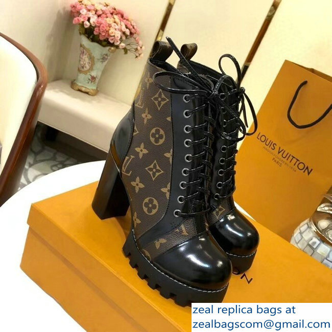 Louis Vuitton Heel 9.5cm Platform 2cm Star Trail Ankle Boots Patent Monogram Canvas - Click Image to Close