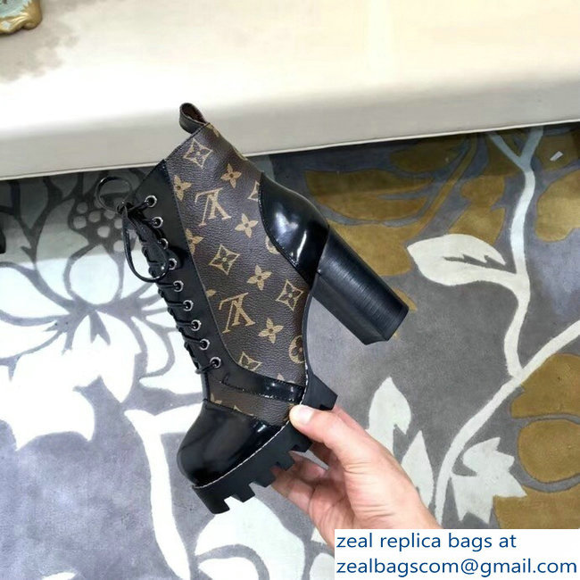 Louis Vuitton Heel 9.5cm Platform 2cm Star Trail Ankle Boots Patent Monogram Canvas - Click Image to Close