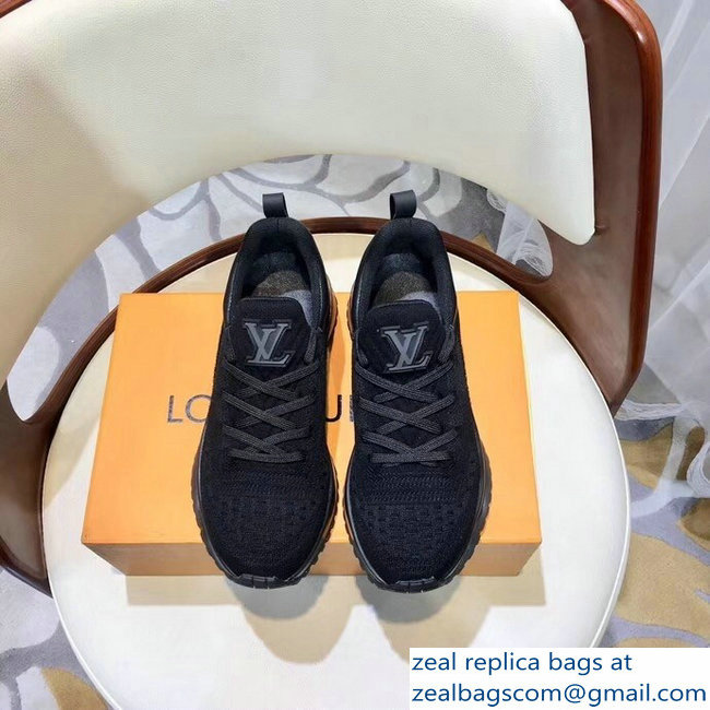 Louis Vuitton Knitted V.N.R Sneakers Black 2018 - Click Image to Close