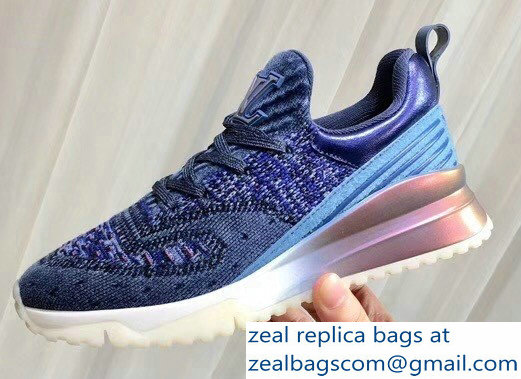 Louis Vuitton Knitted V.N.R Sneakers Blue 2018 - Click Image to Close