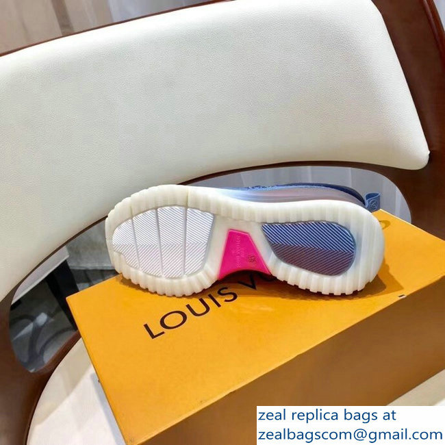 Louis Vuitton Knitted V.N.R Sneakers Blue 2018 - Click Image to Close