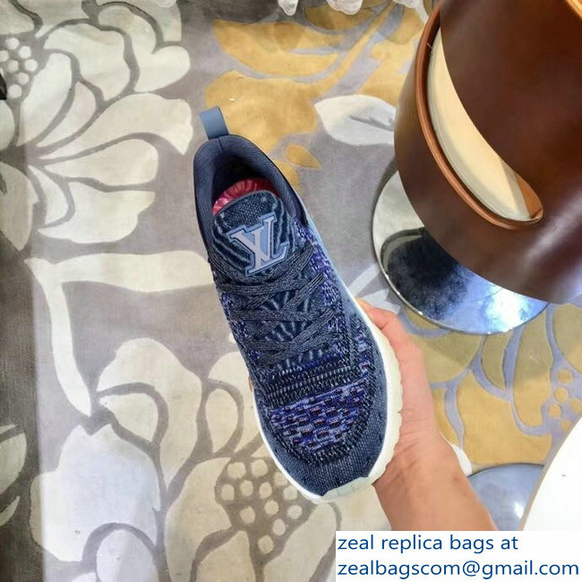 Louis Vuitton Knitted V.N.R Sneakers Blue 2018 - Click Image to Close