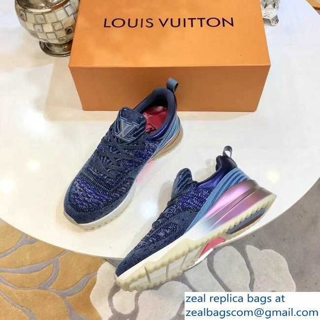 Louis Vuitton Knitted V.N.R Sneakers Blue 2018 - Click Image to Close