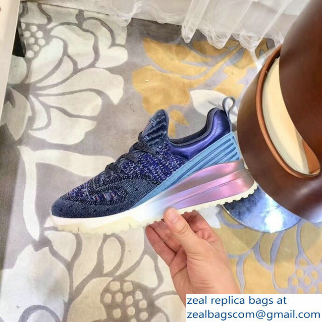 Louis Vuitton Knitted V.N.R Sneakers Blue 2018
