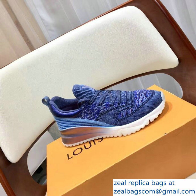 Louis Vuitton Knitted V.N.R Sneakers Blue 2018 - Click Image to Close