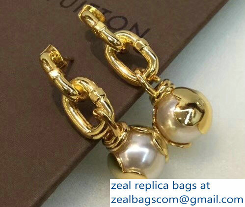 Louis Vuitton Knotty Pearls Earrings M63169 - Click Image to Close