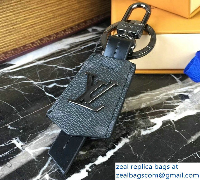 Louis Vuitton LV Cloches-Cles Bag Charm And Key Holder Monogram Eclipse Canvas/Silver - Click Image to Close