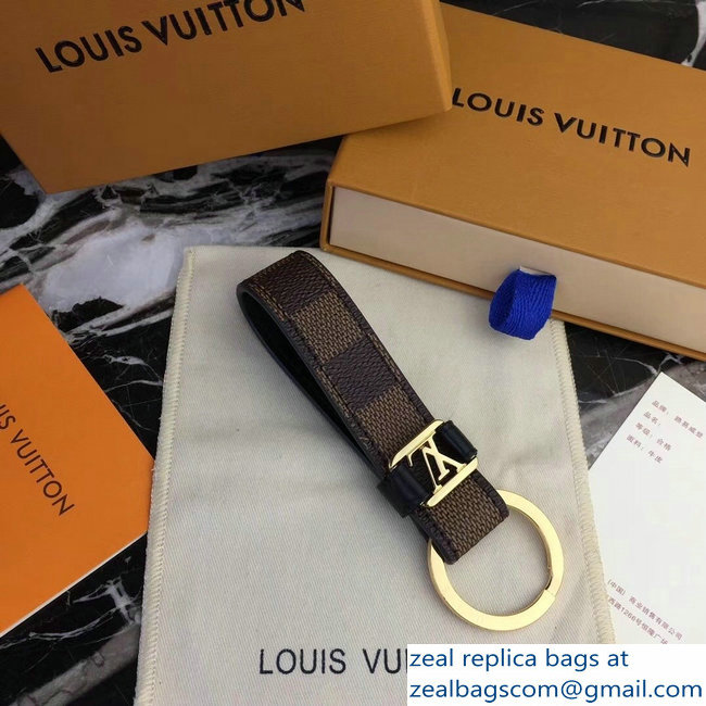 Louis Vuitton LV Dragonne Key Holder Damier Ebene Canvas/Gold