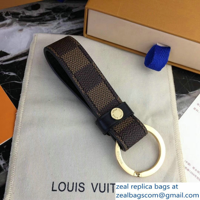 Louis Vuitton LV Dragonne Key Holder Damier Ebene Canvas/Gold