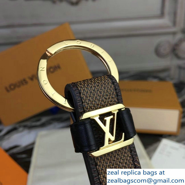 Louis Vuitton LV Dragonne Key Holder Damier Ebene Canvas/Gold