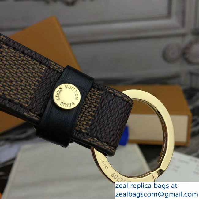 Louis Vuitton LV Dragonne Key Holder Damier Ebene Canvas/Gold