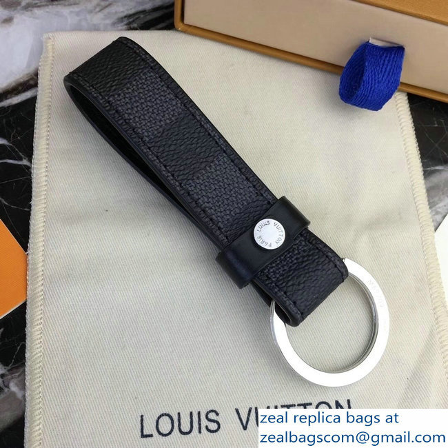 Louis Vuitton LV Dragonne Key Holder Damier Graphite Canvas/Silver - Click Image to Close