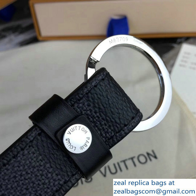 Louis Vuitton LV Dragonne Key Holder Damier Graphite Canvas/Silver - Click Image to Close