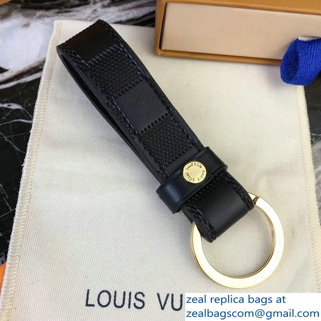 Louis Vuitton LV Dragonne Key Holder Damier Infini Leather Black/Gold - Click Image to Close