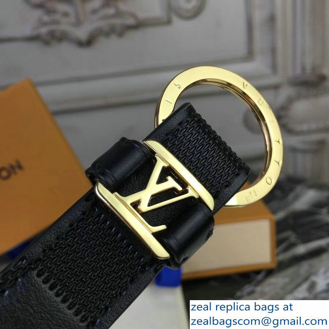 Louis Vuitton LV Dragonne Key Holder Damier Infini Leather Black/Gold