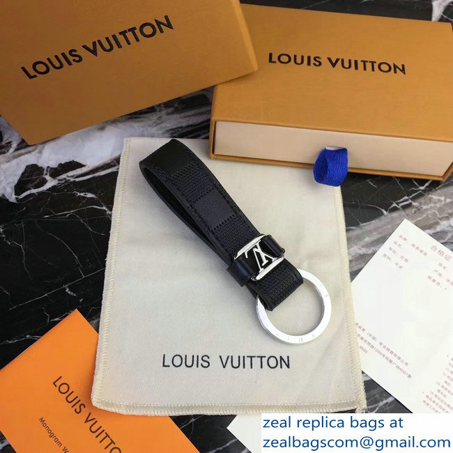 Louis Vuitton LV Dragonne Key Holder Damier Infini Leather Black/Silver