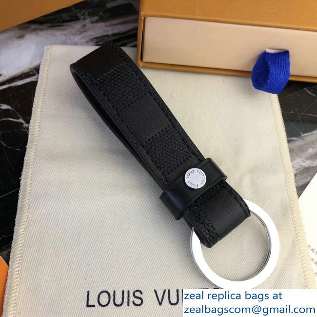 Louis Vuitton LV Dragonne Key Holder Damier Infini Leather Black/Silver