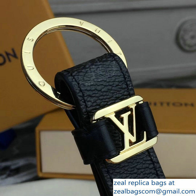 Louis Vuitton LV Dragonne Key Holder Monogram Eclipse Canvas/Gold - Click Image to Close